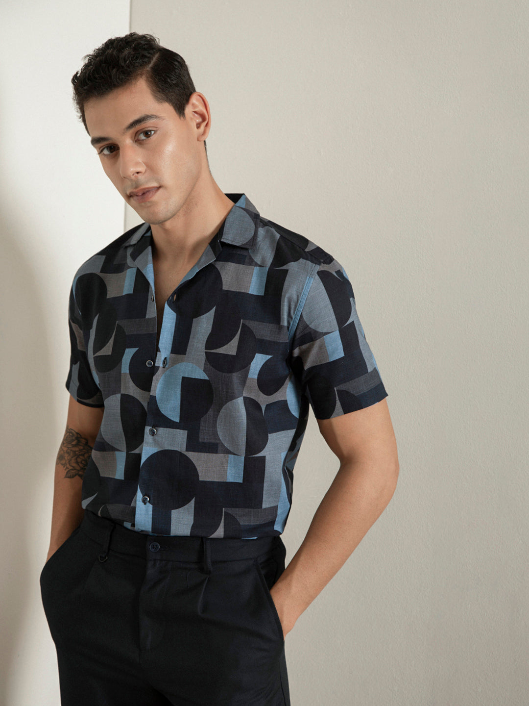 Blue Camp Collar Resort Shirt