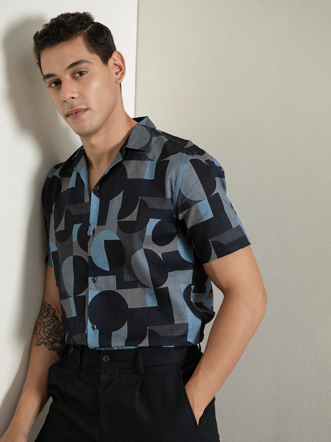 Blue Camp Collar Resort Shirt