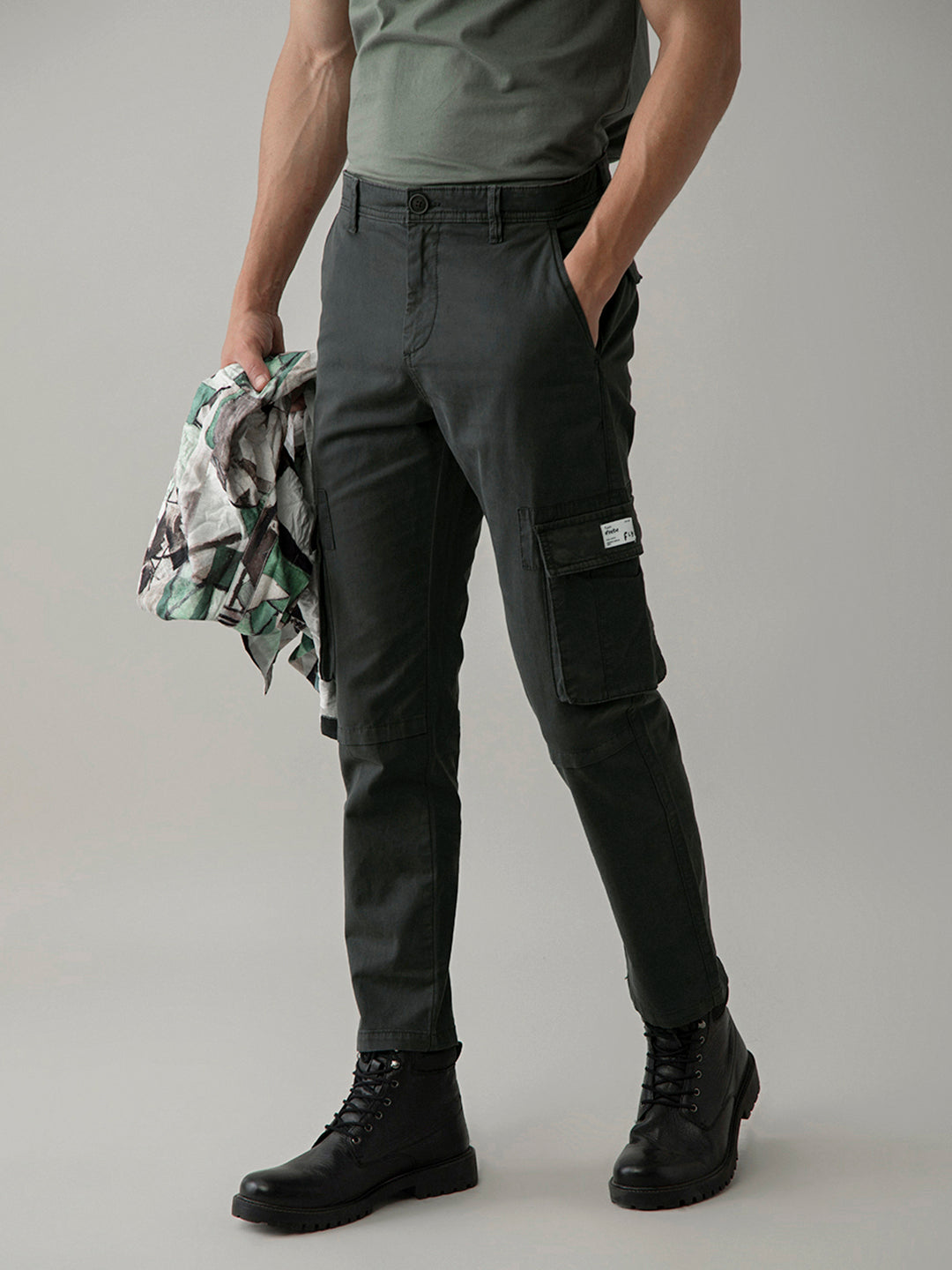 Grey Cargo Pants