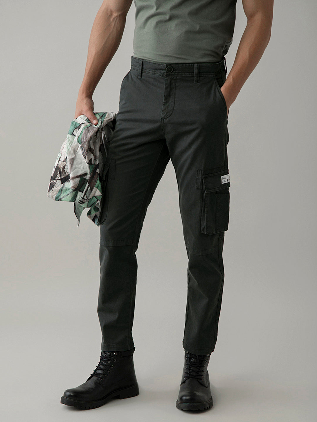 Grey Cargo Pants