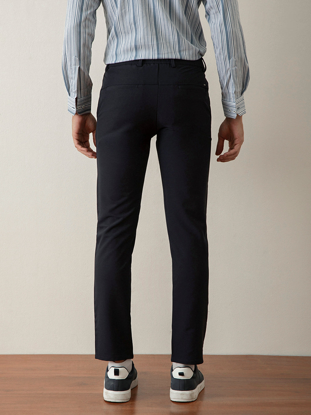 Navy Plain Smart Trouser