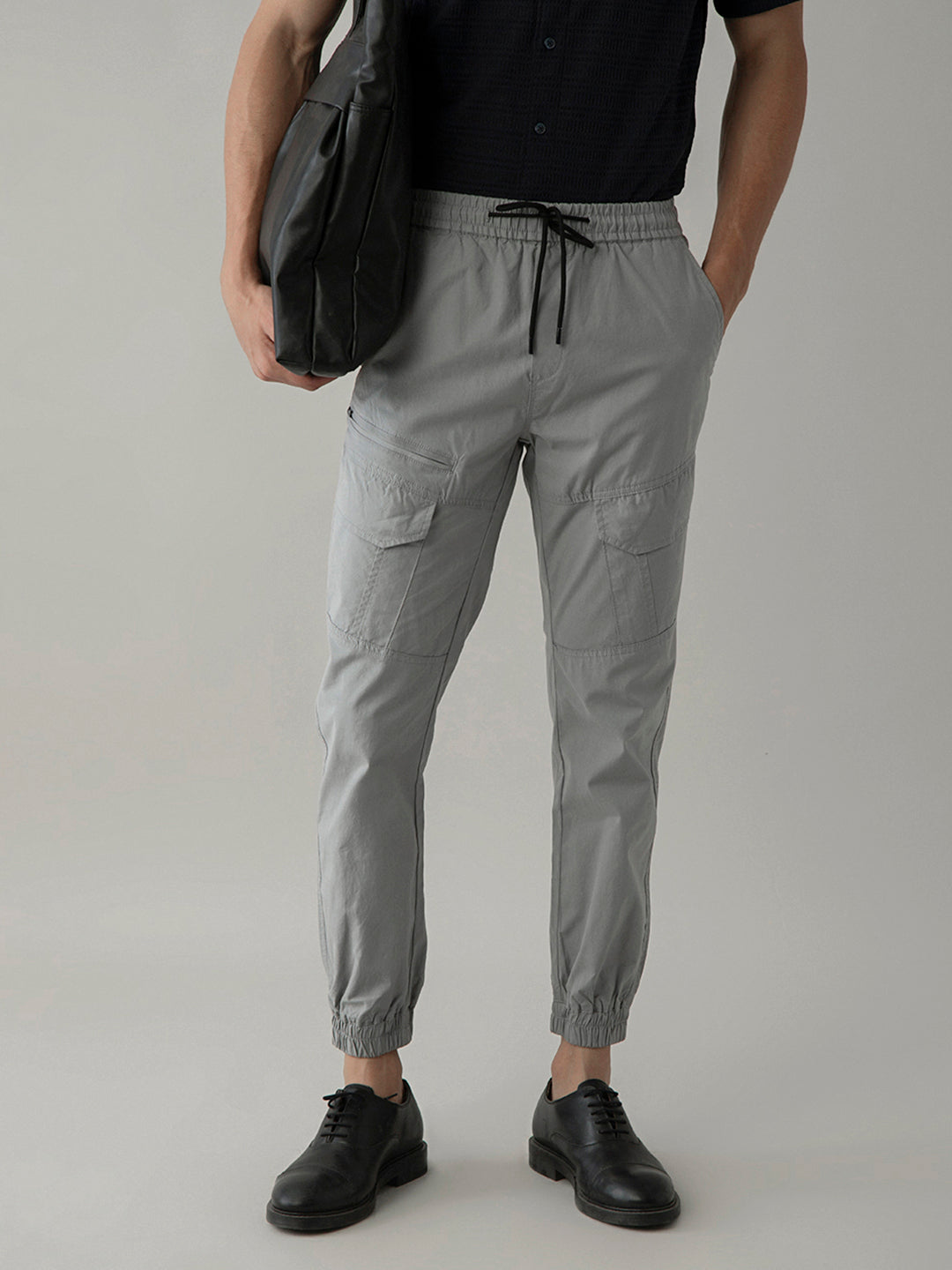 Light Grey Cotton Lycra Pant