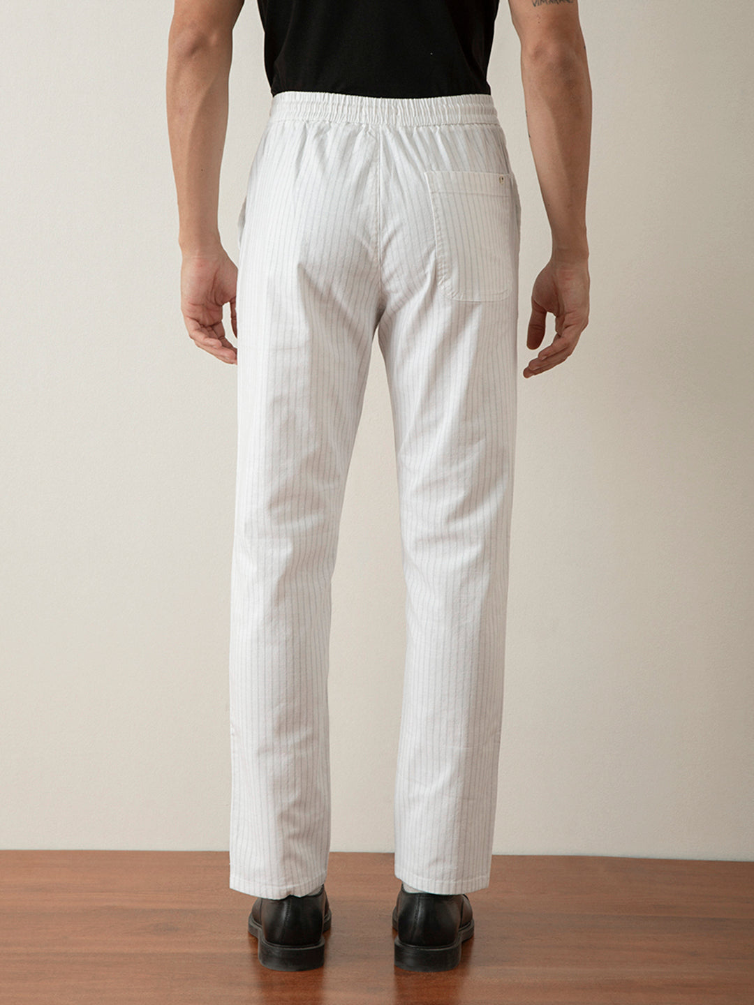 White Stripes Loose Pants